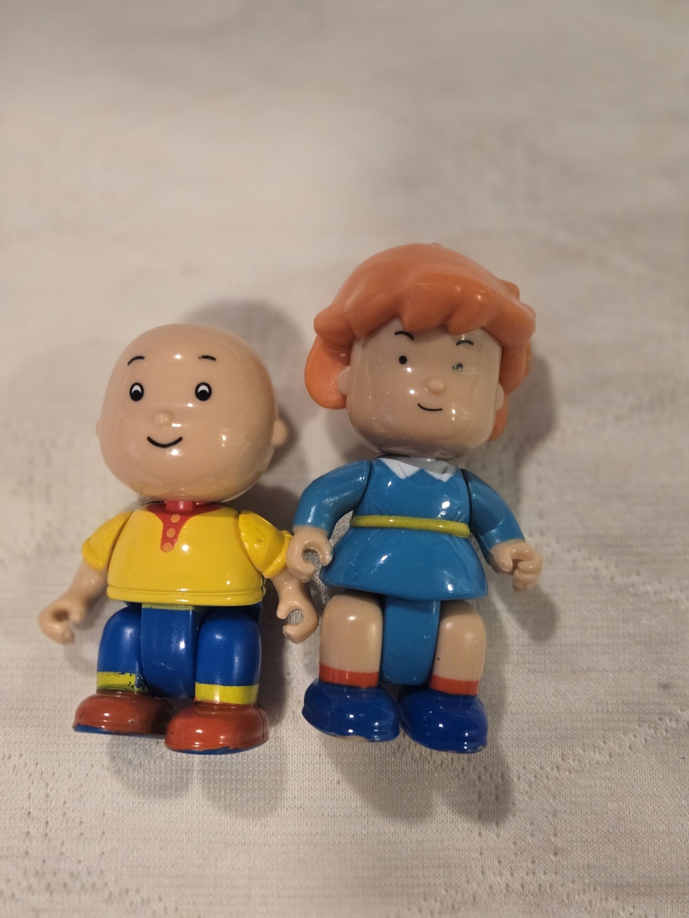 Calliou & Rosie Set Of 2 Vintage Small Movable Figures Collectable